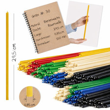 Diveevo Kerzen №30 L: 29,5cm Reine Bienewachs dünne Kirchenkerzen durchgefärbt