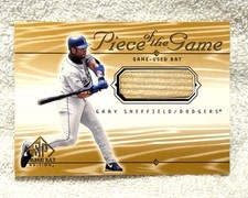 Gary Sheffield 2001 Upper Deck SP Piece Of The Game Used Bat Relic LA Dodgers
