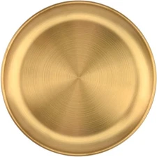 Round Brass Tray,Retro Plate Table Decor Easy Clean Stainless As Picture Show 