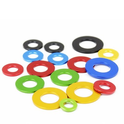 Multi-colored Aluminum 7075 Flat Washers Color Anodizing M3 M4 M5 M6 M8 M10