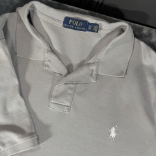 Polo Ralph Lauren Short Sleeve 100 Cotton Polo Shirt Men  s Size XL Gray READ