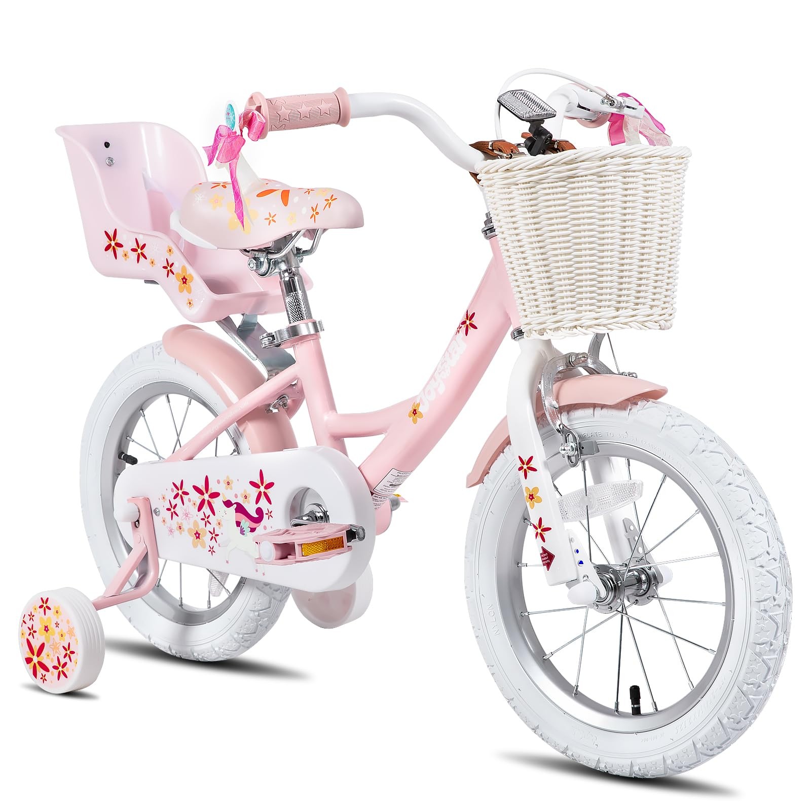 Unicorn 16 Inch Kids Bike for 4 5 6 Years Girls with Doll Bike Seat Children ...