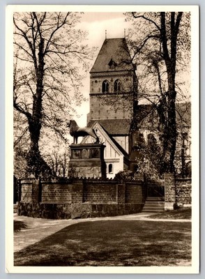 AK Inselstadt Ratzeburg Dom, Südansicht mit Löwen 
