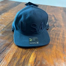 Nike Team USA Olympic Hat Navy Blue USA Embroidered Flat Brim Adjustable NWT