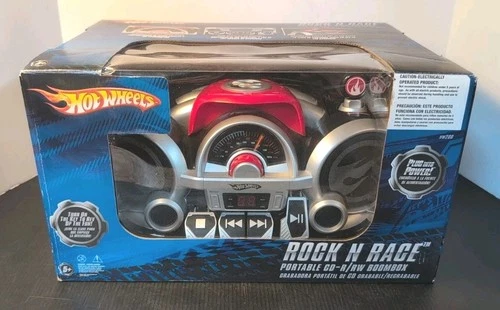 Mattel Hot Wheels AM/FM Radio CD Rock N' RACE Boombox Red/Black 2010