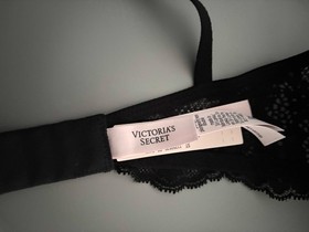 Victoria's Secret Dream Angels Unlined Plunge One Shoulder Shine Bra Black M