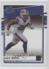 2020 Panini Chronicles Clearly Donruss Rated Rookie Zack Moss #RR-ZM 0b3