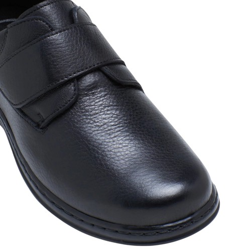 Mens Hush Puppies Roland Black Leather Walking Casual Slip On Shoes - Picture 4 of 7