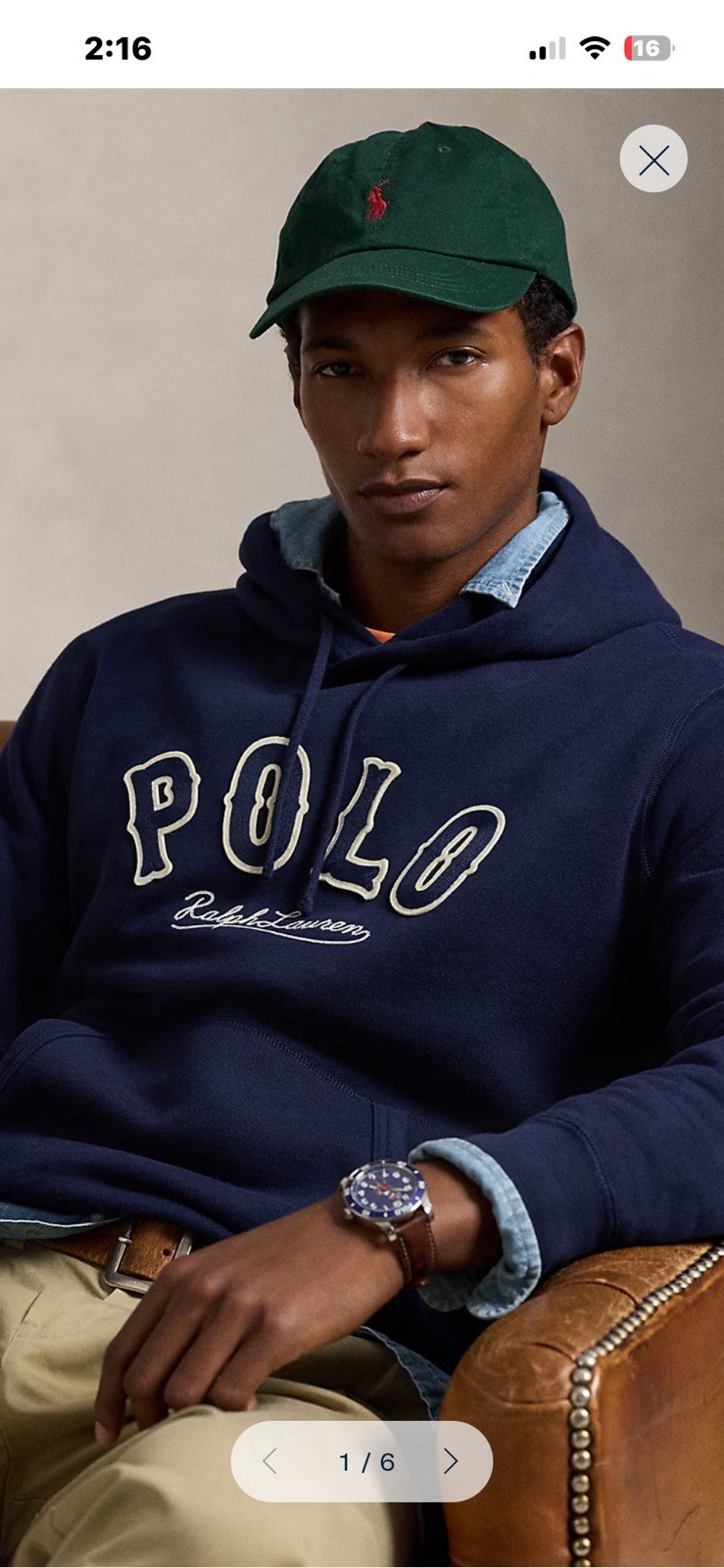 $168 Polo Ralph Lauren Logo Hoodie, Black Medium NWT     h3