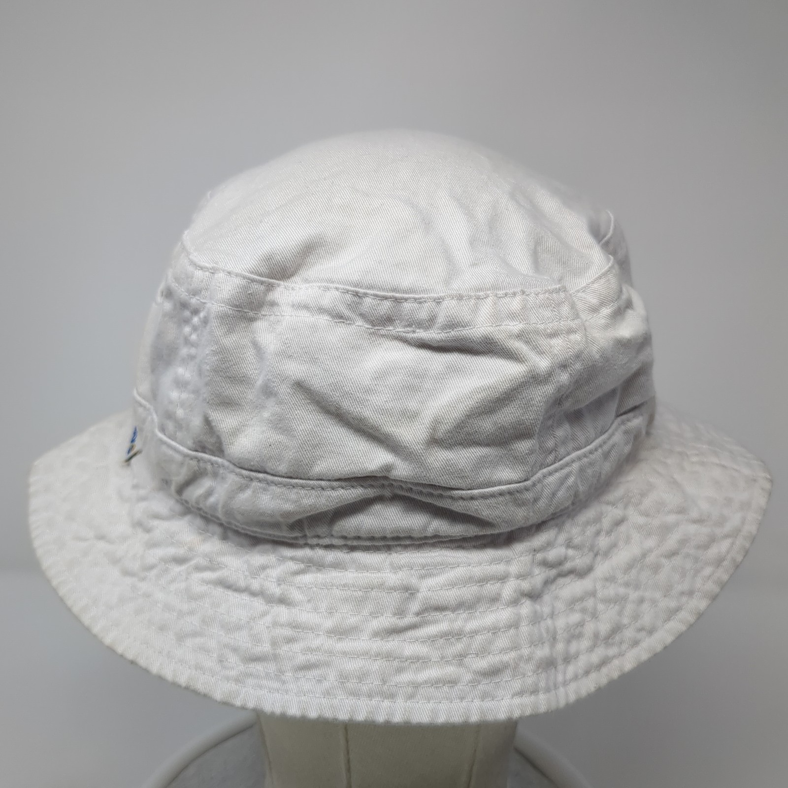 LDN Bucket Hat Solid White Large Embroidered Outd… - image 6