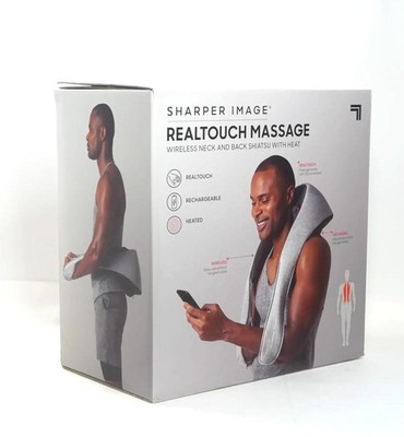Sharper Image Realtouch Shiatsu Wireless Neck and Back Massager with Heat