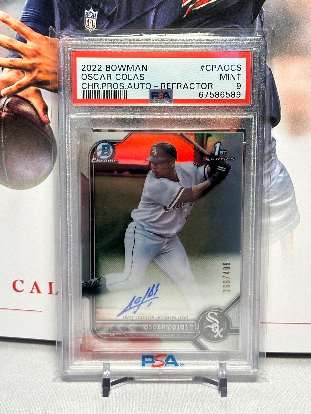 2022 Bowman Chrome 1st Refractor Auto #CPA-OCS Oscar Colas /499 PSA 9 White Sox