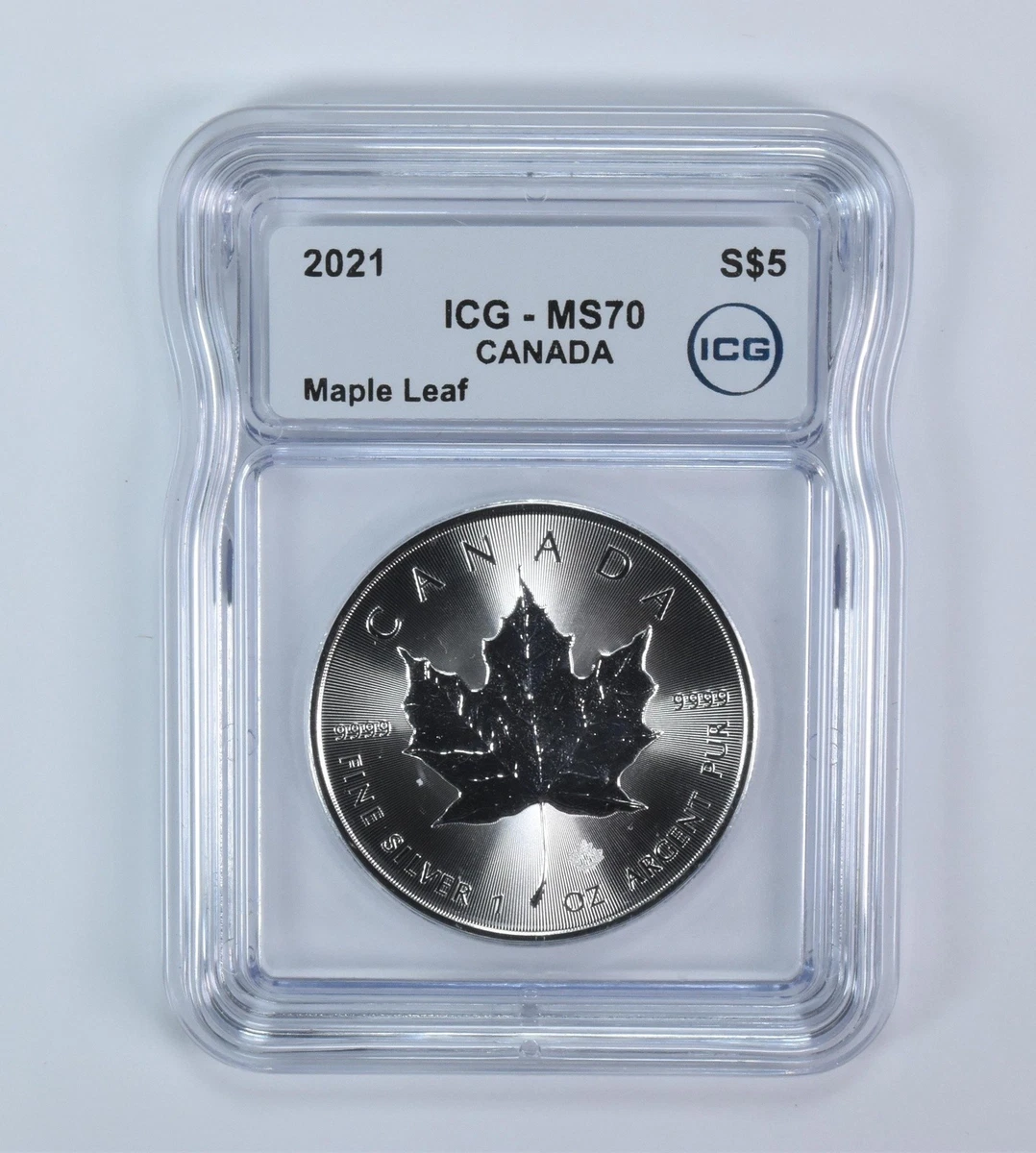 Canadian Maple Leaf ICG Certified Silver Bullion Coins for sale | eBay