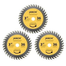 3PACK 3-Inch(75Mm) 36T TCT Circular Saw Blade with 3/8-Inch(9.5Mm) Arbor, Fast C