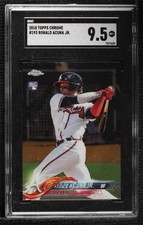 2018 Topps Chrome Ronald Acuna Jr #193 SGC 9.5 Mint+ 2w7