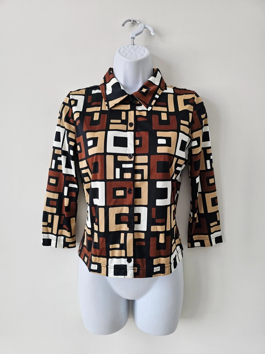 Mexx Camicia Donna Maniche Corte – Frontale In Viscosa, Retro In Jersey – Comoda E Fresca - 4