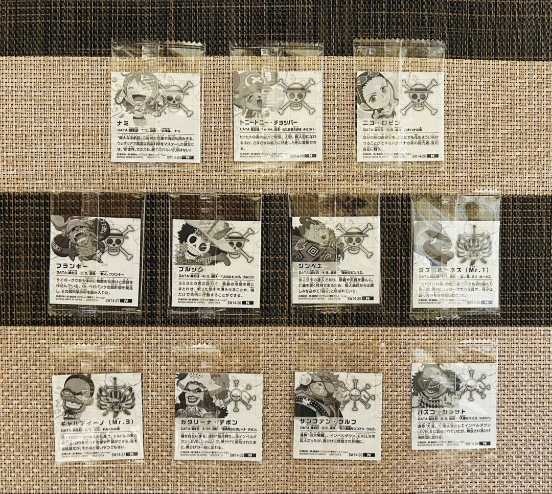Sickers Single ONE PIECE Great Pirate Sticker Wafer LOG.14 Complete set 39 types Japan ...