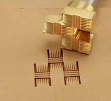 DandS ltd Leather Stamp Tool Basket Weave Professional Steel Craft Tool Leatherw