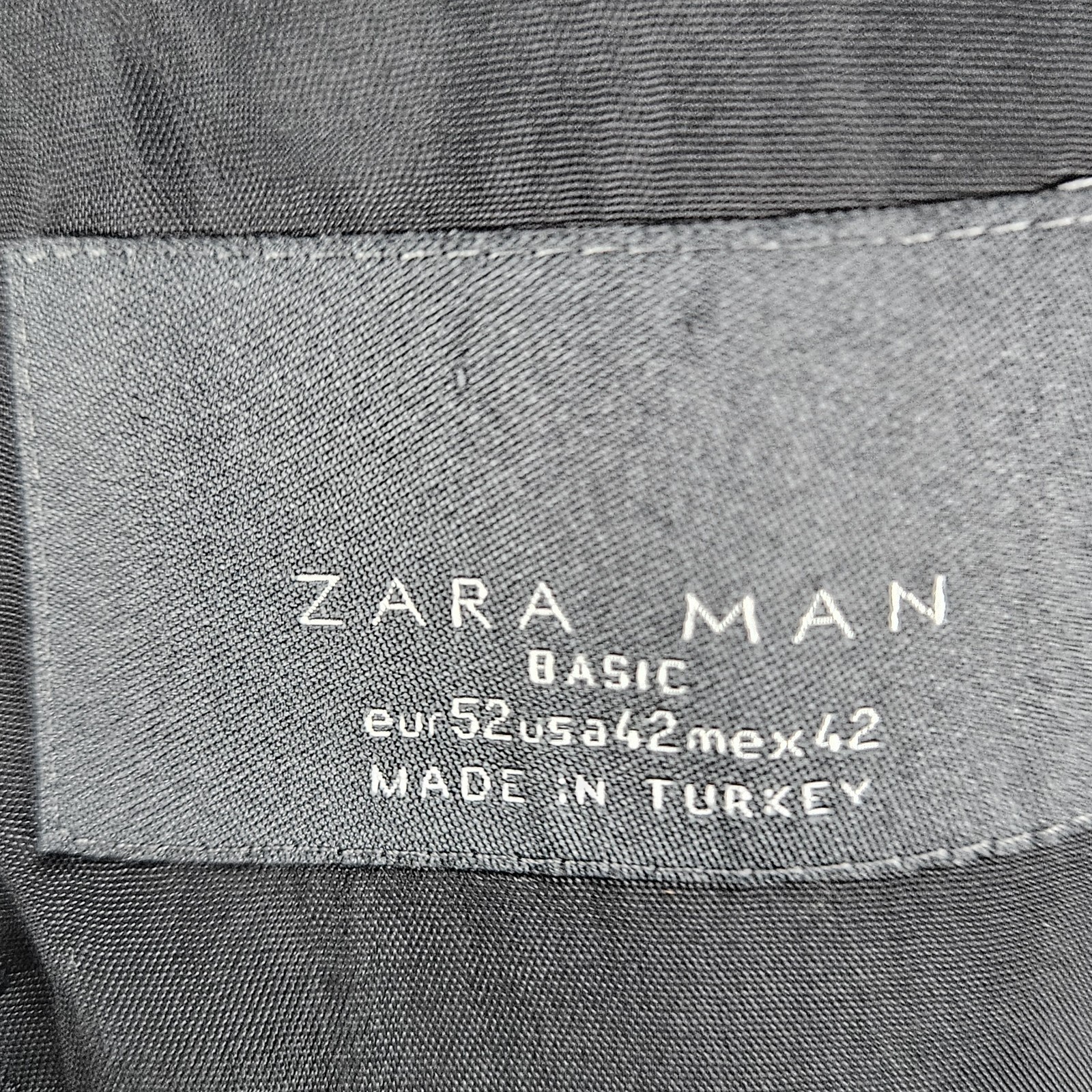 Zara Man Basic Grey 2 Button Single Vented Notch … - image 3