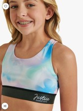 NEW Justice Butterfly Strappy Back Sports Bra Girls size XS 5/6
