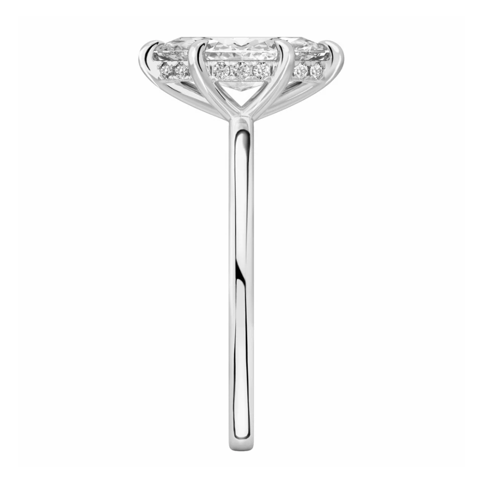 White Gold Diamond Ring 18k Lab Grown Marquise 1.1 Carat IGI Certified Size 5 6 - Image 4 of 4