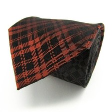 HIROKO KOSHINO Men  s Silk Plaid Tie Black Used