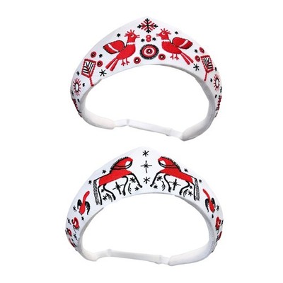 Comfortable Fabric Headband Crowns Shape Hairband Embroidery Pattern Hairband