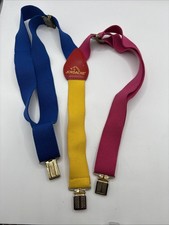VINTAGE TODDLER Suspenders JORDACHE. Pink Yellow And Blue