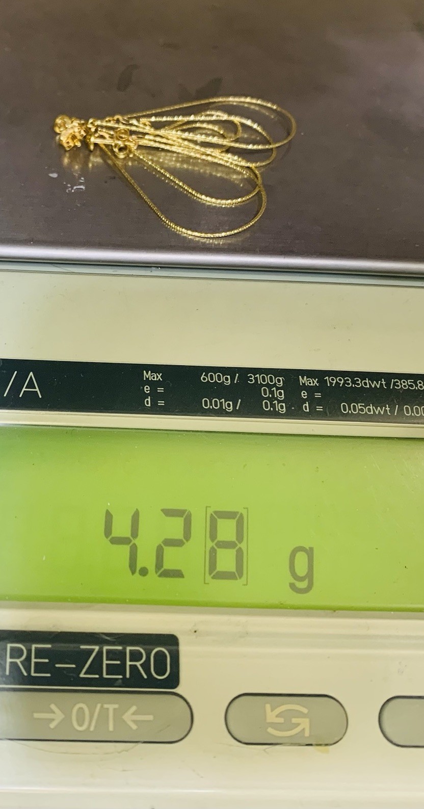 18k Solid Yellow Gold  Ball Stud Dangle Earrings … - image 3