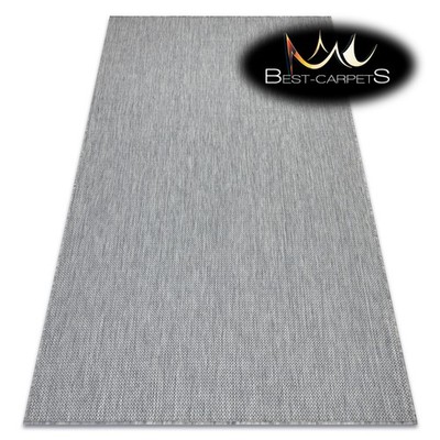 Toller moderner flachgewebter SISAL-ähnlicher TEPPICH 'SION' Melange Grau Indoor Outdoor