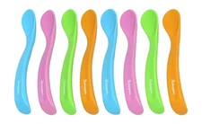 Bakerpan Silicone Baby Spoons for Feeding Kids, BPA Free Spoons 6” Long, 8-Pack