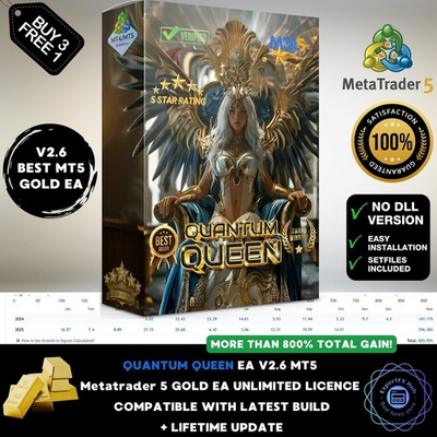 #ad v2.6 Quantum Queen EA Gold Expert Advisor MT5 Metatrader Forex Prop Firm Robot $25.00