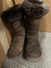 UGG Australia Classic 5815 Boots Womens 7 Tall Cuff Chocolate Brown Sheepskin
