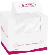 Disposable Face Towel XL 50 Count, 25x30cm Face Towelettes, Cloth Tissue, Facial