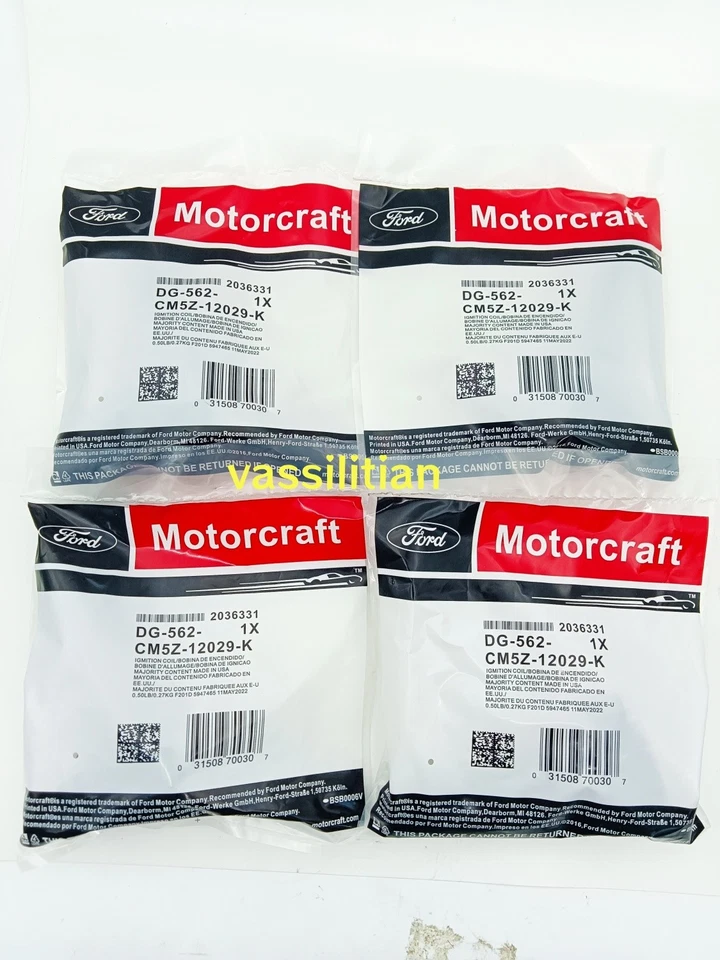 4X Motorcraft Ignition Coils DG562 For Ford Fusion Focus Edge Taurus Lincoln MKZ - Image 2 of 4