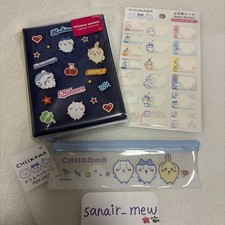 Chiikawa Sticker Binder Name Stickers Slim Pen Case 3pcs Set Japan New