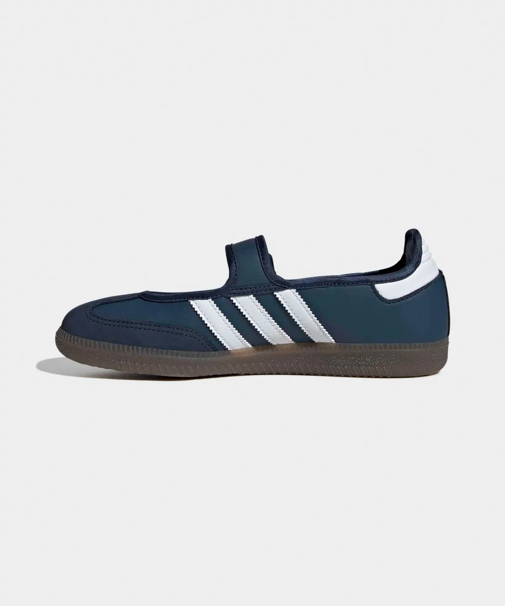 Size 5.5 - adidas Samba Mary Jane Crew Navy White Gold Metallic W
