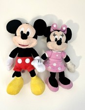 Disney Store Exclusive Lot of 2 Mickey Minnie Mouse 10 Toy Plush Dolls Figure