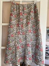 Vintage Floral Tiered Pull-On Lined Skirt Modest Cottagecore Boho Prairie Size M