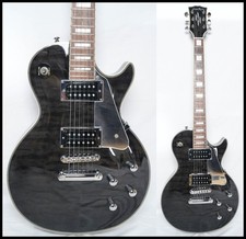 Grass Roots by ESP G-LP-CTM with Quilted Top, See-Thru Black, Limited Edition