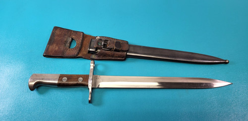 WWI Swiss Model 1918 Schmidt - Rubin Rifle Bayonet + Scabbard & Frog TR1107