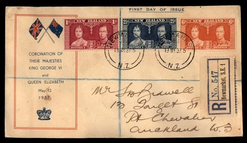 Mayfairstamps New Zealand FDC 1937 King George and Queen Elizabeth Coronation Re