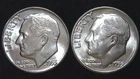 1955-P  S 10C Roosevelt Dime (2  Coins) BU 90% Silver 26ctt0223-6