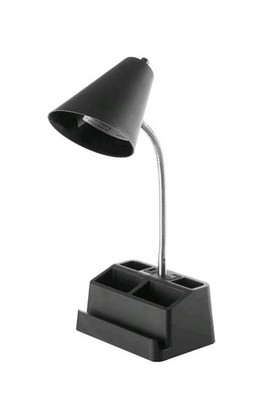 Black Task Organizer Lamp