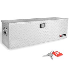 48 Inch Aluminum Truck Tool Box Lockable Waterproof Gas Struts Silver