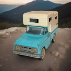 Vintage Tonka Truck Camper Blue White