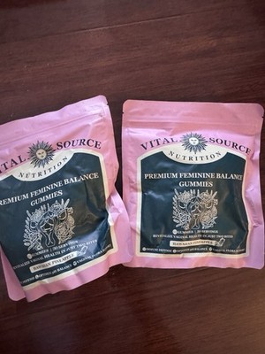 $70 Retail2 Packs Vital Source Nutrion Premium Femine Balance Gummies 60 Gummies