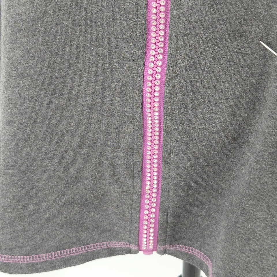 Quacker Factory Fleece Jacket Womens Size Medium Full Zip Mock Neck Fall Winter - Image 2 of 4