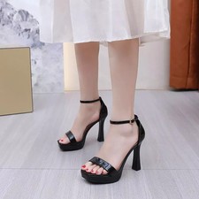 Sandali Eleganti Neri Tacco 11Cm E Plateau Lucido Per Cerimonia Sera CF46460