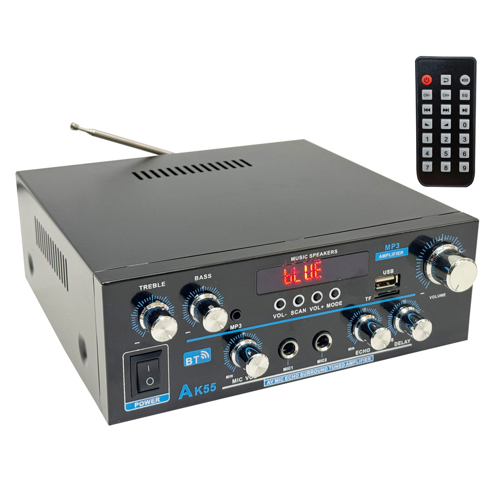 Stereo Amplifier Home Audio Bluetooth 5.0 Max 450W Power Stereo Receiver AK55